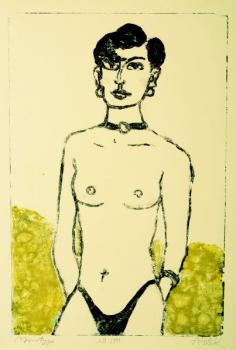 Polonahá stojící dívka Polonahá stojící dívka