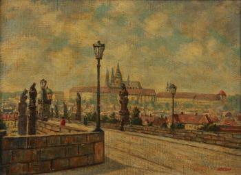 Anonym: Pohled z Karlova mostu Anonym: Pohled z Karlova mostu