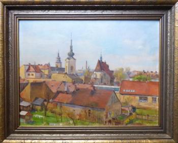 Richard Uherek (1900-1974) - Pohled na Pelhřimov Richard Uherek (1900-1974) - Pohled na Pelhřimov