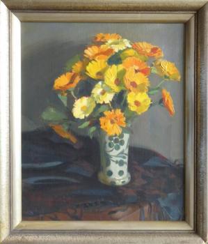 Kytice měsíčků ve váze Kytice měsíčků ve váze