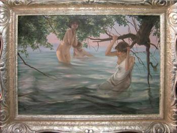 Cerman Josef: Koupajicí se dívky Cerman Josef: Koupajicí se dívky