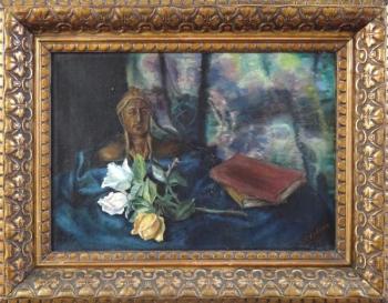 Z.Sobotova - Zátiší s bystou Danta Z.Sobotova - Zátiší s bystou Danta