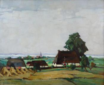 Gustav Hötig - Vesnice u jezera Gustav Hötig - Vesnice u jezera