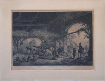 J.Moyreau  (1690 – 1762) ”L’ecurie” J.Moyreau  (1690 – 1762) ”L’ecurie”