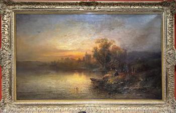 Franz Emil Krause, Romantická říční krajina Franz Emil Krause, Romantická říční krajina