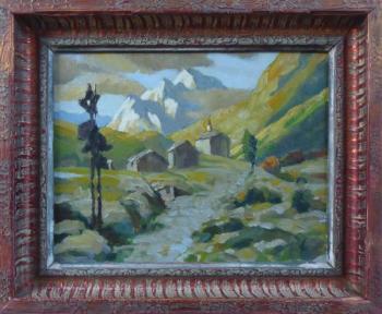 Horská krajina s kostelíkem Horská krajina s kostelíkem