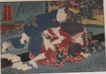 Kunisada Utagawa. Shunga. Erotické hrátky I.,1850  Kunisada Utagawa. Shunga. Erotické hrátky I.,1850