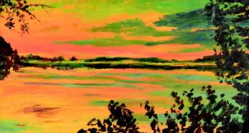 Rybník při západu slunce Rybník při západu slunce