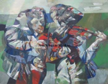 Riedlbauch Rudolf : Muzikanti, dat. 1980 Riedlbauch Rudolf : Muzikanti, dat. 1980