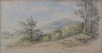 Bedřich Havránek - Krajina s hradem v pozadí Bedřich Havránek - Krajina s hradem v pozadí