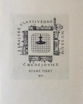 Jan Halla - Ex libris Krajské vlastivědné muzeum Č Jan Halla - Ex libris Krajské vlastivědné muzeum Č