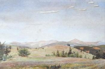 Hugo Carlberg, připsáno - Pohled do kopcovité kraj Hugo Carlberg, připsáno - Pohled do kopcovité kraj