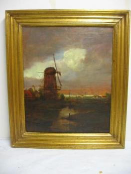 Georg Papperitz, Větrný mlýn za soumraku Georg Papperitz, Větrný mlýn za soumraku