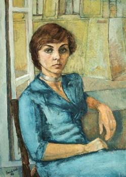 Žena v modrém, dat. 1977  Žena v modrém, dat. 1977